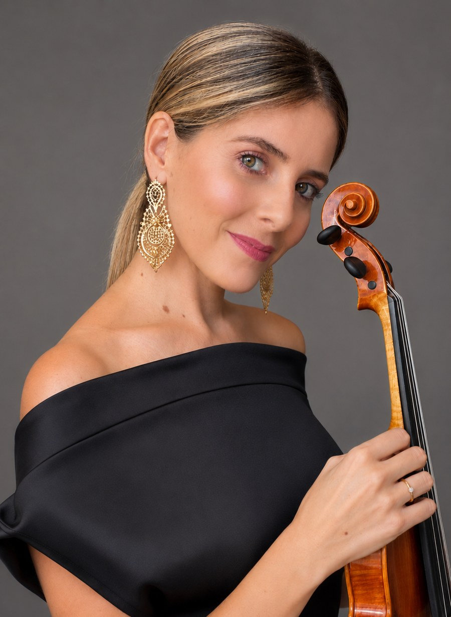 Susana Bray with her viola